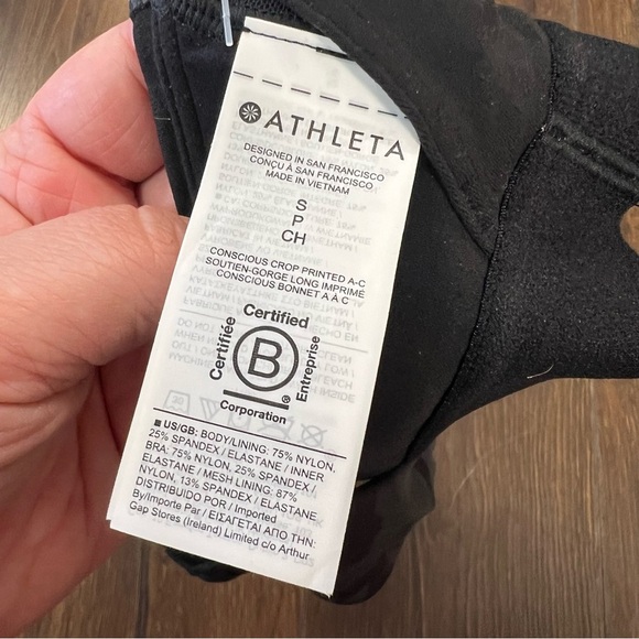 🆕 Athleta Conscious Crop Top Bra SZ SM - Picture 5 of 6